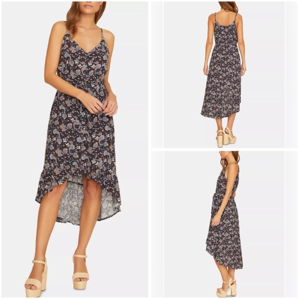 Sanctuary Size L Palm Springs High Low Button Front Dress Horizon Paisley NWT